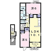 セルサス荒山B棟  ｜ 京都府京丹後市峰山町荒山（賃貸アパート2LDK・2階・56.42㎡） その2