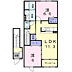 間取り：外部物置付きの２ＬＤＫです＊