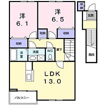 マーヴェラス　Ｂ  ｜ 京都府京丹後市大宮町口大野（賃貸アパート2LDK・2階・63.46㎡） その2