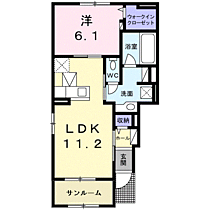 ボニート・ミウ  ｜ 福井県小浜市遠敷１丁目（賃貸アパート1LDK・1階・44.18㎡） その2