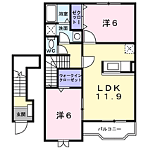 トライアングル  ｜ 京都府綾部市大島町北和田（賃貸アパート2LDK・2階・58.80㎡） その2