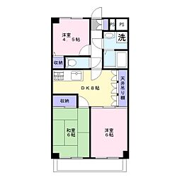 キングスヴィレッジ 3DKの間取図画像
