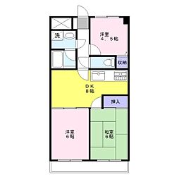 ガーデンプレイス 3DKの間取図画像