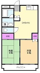 エクレール小手指 2DKの間取図画像