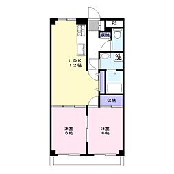 グランステイタス 2LDKの間取図画像