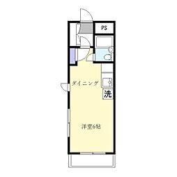 シティコーポパルナス小手指 ワンルームの間取図画像