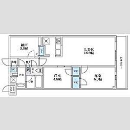 杉並区宮前4丁目マンション 2SLDKの間取図画像