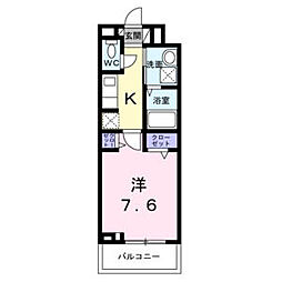 西武新宿線 井荻駅 徒歩5分の賃貸アパート 2階1Kの間取り