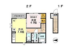 シュティレルーエ 1DKの間取図画像