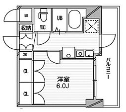 スペーシア高円寺1 1Kの間取図画像