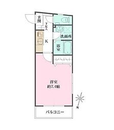 モン・シャトー中野新井 1Kの間取図画像