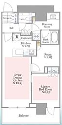 パークシティ中野ザタワーエアーズ 2LDKの間取図画像