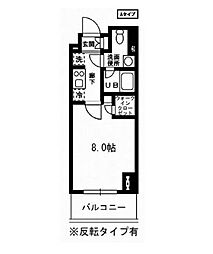 レジディア杉並方南町 1Kの間取図画像