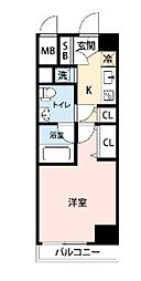 ジュエル荻窪 1Kの間取図画像