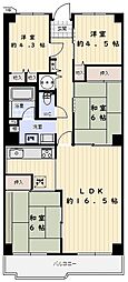 ネオコーポ明舞壱番館 4LDKの間取図画像