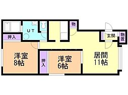 LiNZC 2LDKの間取図画像