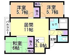 フロンティア下野 3階/305