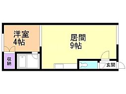 フォーレスト7 1LDKの間取図画像