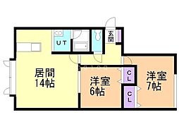 間取図画像 2LDK