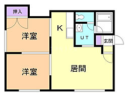 クルーズハウス豊岡2.6 2LDKの間取図画像