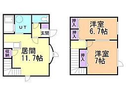 リトル・アン 2LDKの間取図画像