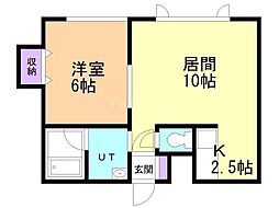 レジデンス 1LDKの間取図画像