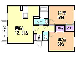 間取図画像 2LDK