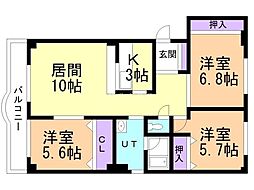 間取図画像 3LDK