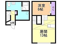 K.M.S 1LDKの間取図画像