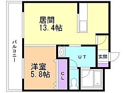 間取図画像 1LDK