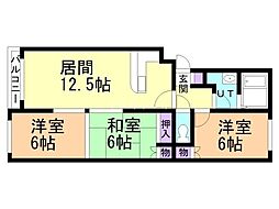 セリエ川端 3LDKの間取図画像