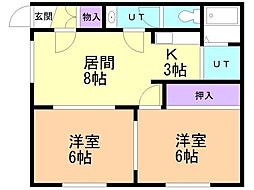 間取図画像 2LDK