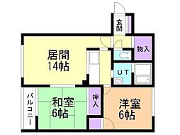 アネックス 2LDKの間取図画像