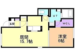 BIGEASTTAK2 1LDKの間取図画像