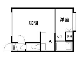 エスパニア1 1DKの間取図画像