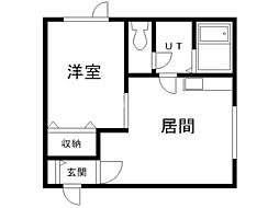 レイトンハウス・3 1LDKの間取図画像