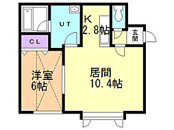 シンフォニー砂川1 1LDKの間取図画像