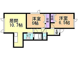 NKカムイ 2LDKの間取図画像