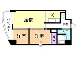 センチュリー旭川 2LDKの間取図画像