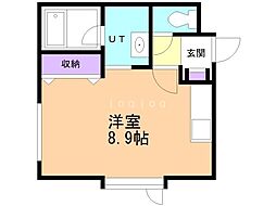 アムール医大前 ワンルームの間取図画像