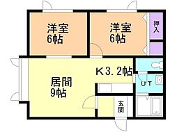 ライフメイト 2LDKの間取図画像