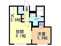 ディアコート51 1LDKの間取図画像