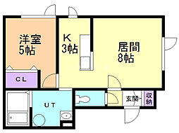 スマイル神居 1LDKの間取図画像