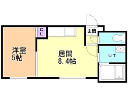 I.M.S.2-7 1LDKの間取図画像