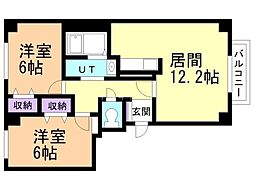 アスピア.1 2LDKの間取図画像