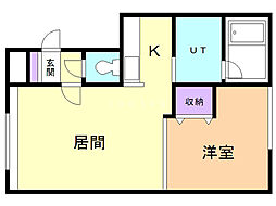 シエラ 1LDKの間取図画像