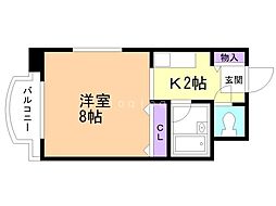 メゾン・ド・ノール 1Kの間取図画像