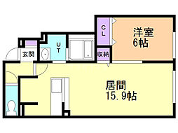 ラ・ルナ 1LDKの間取図画像