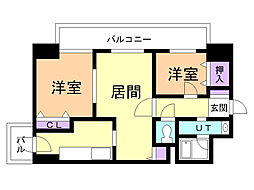 センチュリー旭川 2LDKの間取図画像