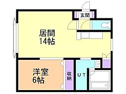 ノーシスE 1LDKの間取図画像